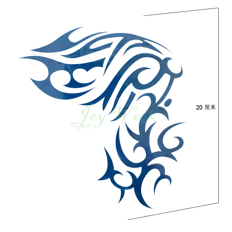 Водостойкая Временная тату-Наклейка на тело Дракон пламя Тотем тату огонь Татто