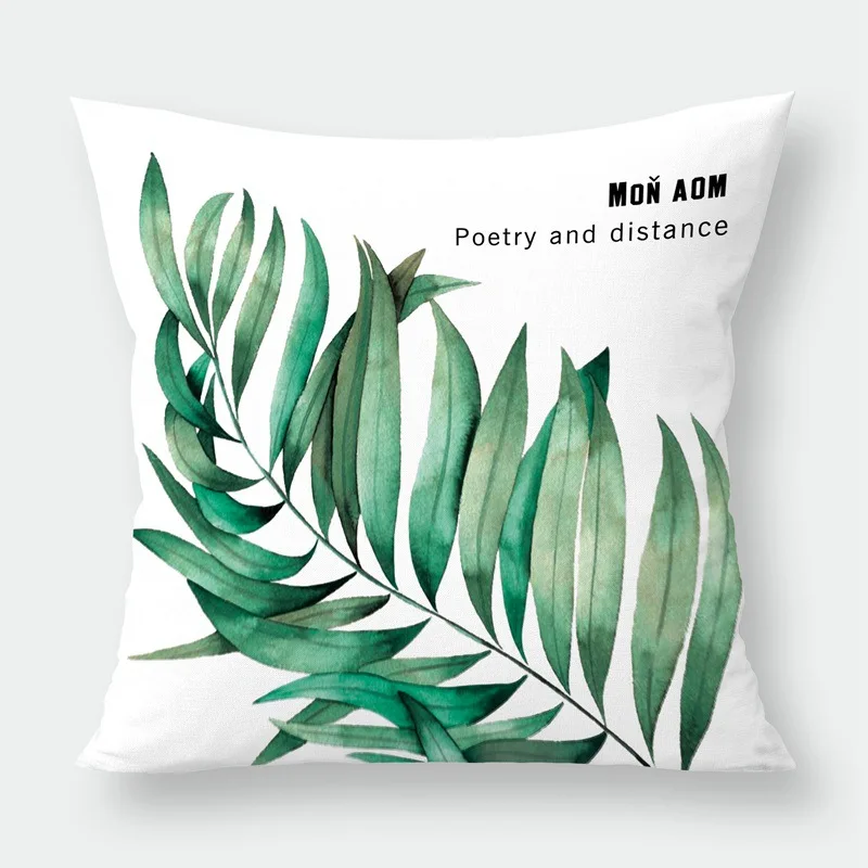 2 шт тропические растения Подушка с изображением кактуса крышка пальмового листа