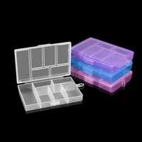 8 412mm transparent holder case plastic rectangle box case beads storage boxs organizer container for jewelry accessories