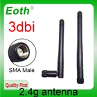 Антенна EOTH 2,4g 3 дБи sma male wlan Wi-Fi 2,4 ГГц антенна pbx iot модуль маршрутизатор tp link приемник сигнала антенна с высоким коэффициентом усиления