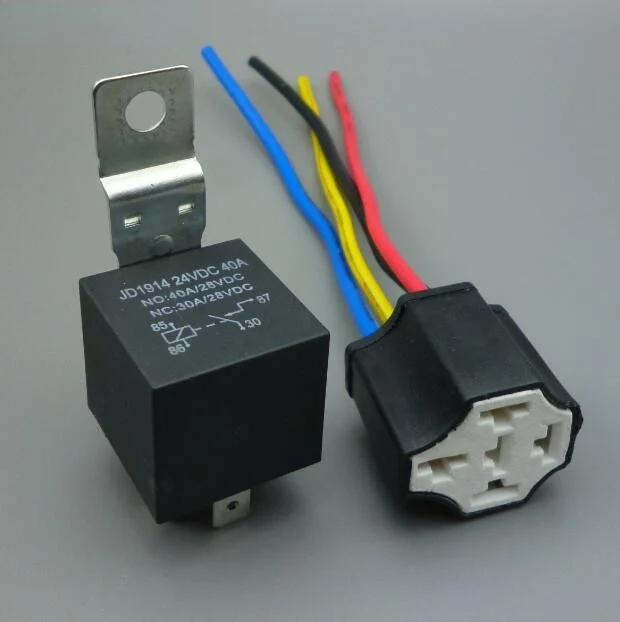 

Waterproof Automotive Relay 5pin 40a Car 12v 24V 4pin With Relay with Wires car accessories