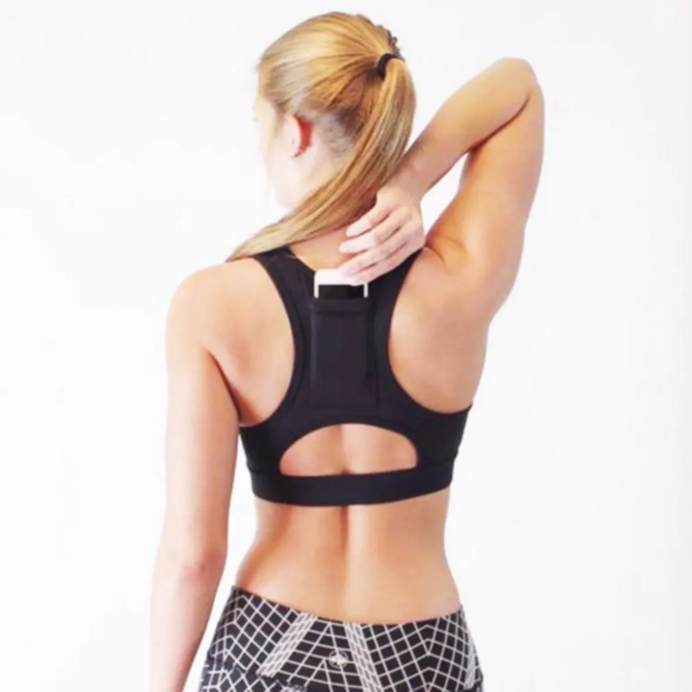 Женский спортивный компрессионный бюстгальтер с мягкими чашечками спортивная