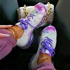 Кроссовки женские сетчатые на шнуровке, дышащие, Повседневная Уличная спортивная обувь на плоской подошве, Вулканизированная подошва, подходящие цвета, весна 2021