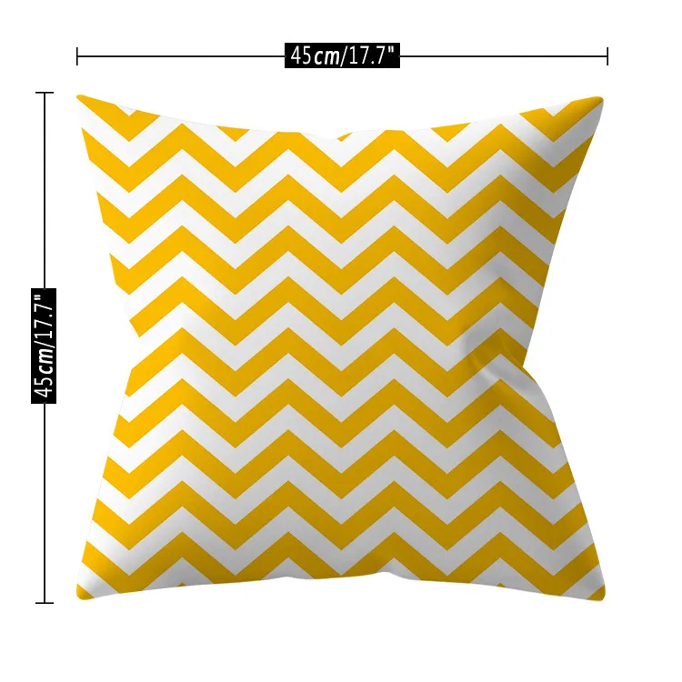 Желтый подушек Чехлы для с геометрических узором размером 45*45 декоративная