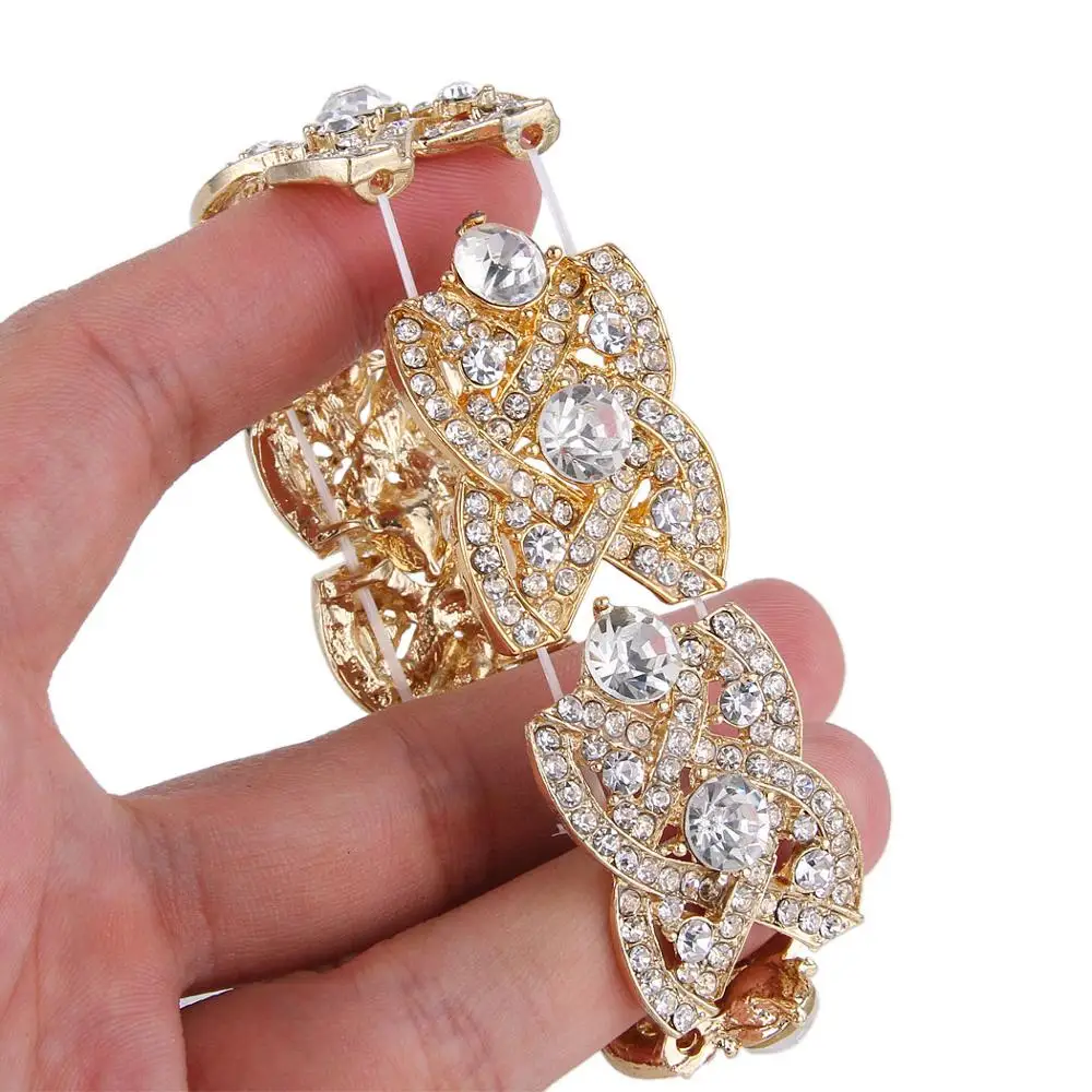 Женский эластичный браслет Tuliper со льдом в стиле ар деко для тенниса невесты с