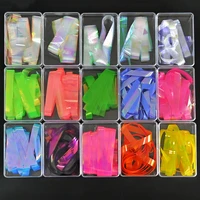 1 box aurora nails foil film sticker cellophane paper nail glass trend design ice cube manicure nail diy transfer stickers h