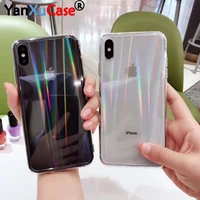 10pcslot rainbow laser case for iphone 12 11 pro max x xr xs max 6 6s 7 8 plus gradient transparent acrylic case for 12mini se2