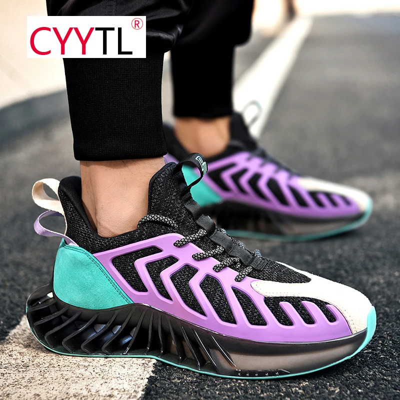 

CYYTL Colorful Men's Tennis Shoes Walking Breathable Non Slip Running Sneakers Workout Trainers Blade Increased Youth Schoenen