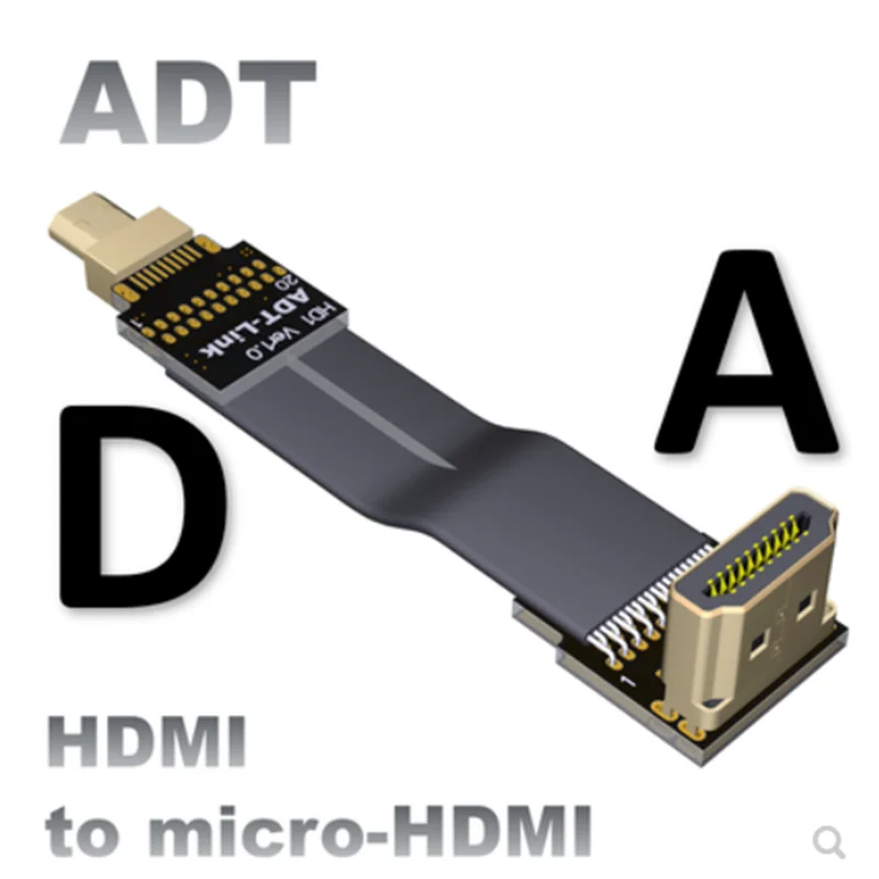 

micro minitype HDMI cable Dji aerial photography with flat camera Connect 3cm-10m super short soft strip line 18Gbps 4K@50/60