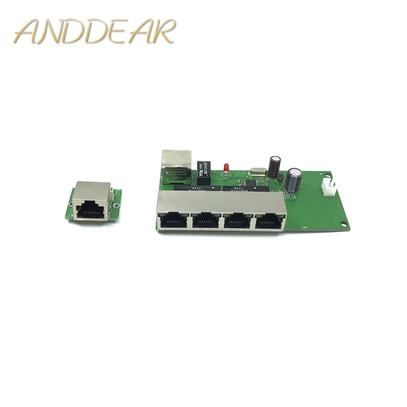 OEM Прямая продажа с фабрики мини Быстрая 10/100 Мбит/с 5-портовая Ethernet Сетевая lan хаб