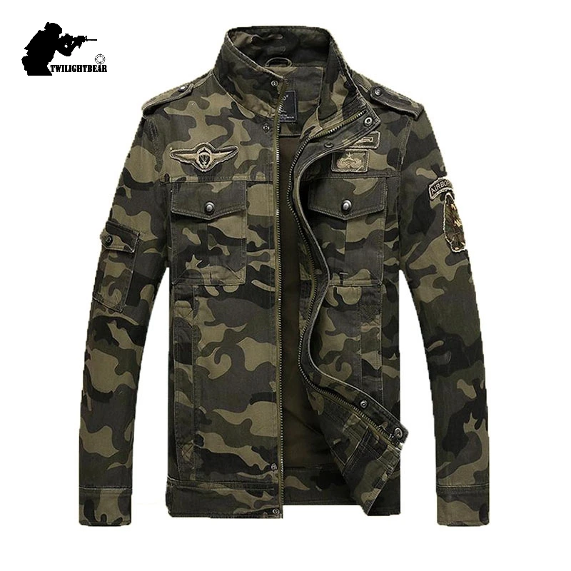 

Новая мужская камуфляжная куртка, модная, 100% хлопок, повседневная, военная, ВВС, одна, рабочая куртка для мужчин размера плюс M ~ 2XL BF8331