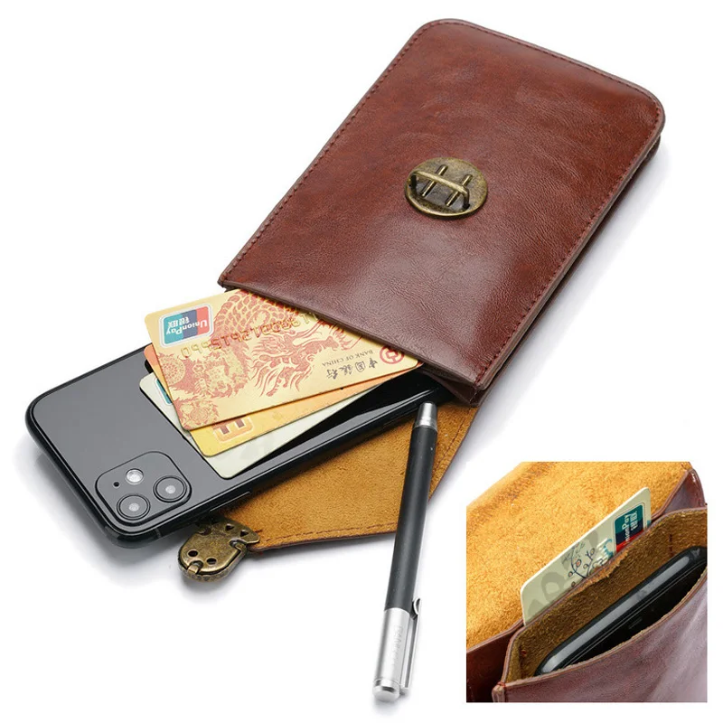 Мужская поясная сумка из искусственной кожи с несколькими отделениями |