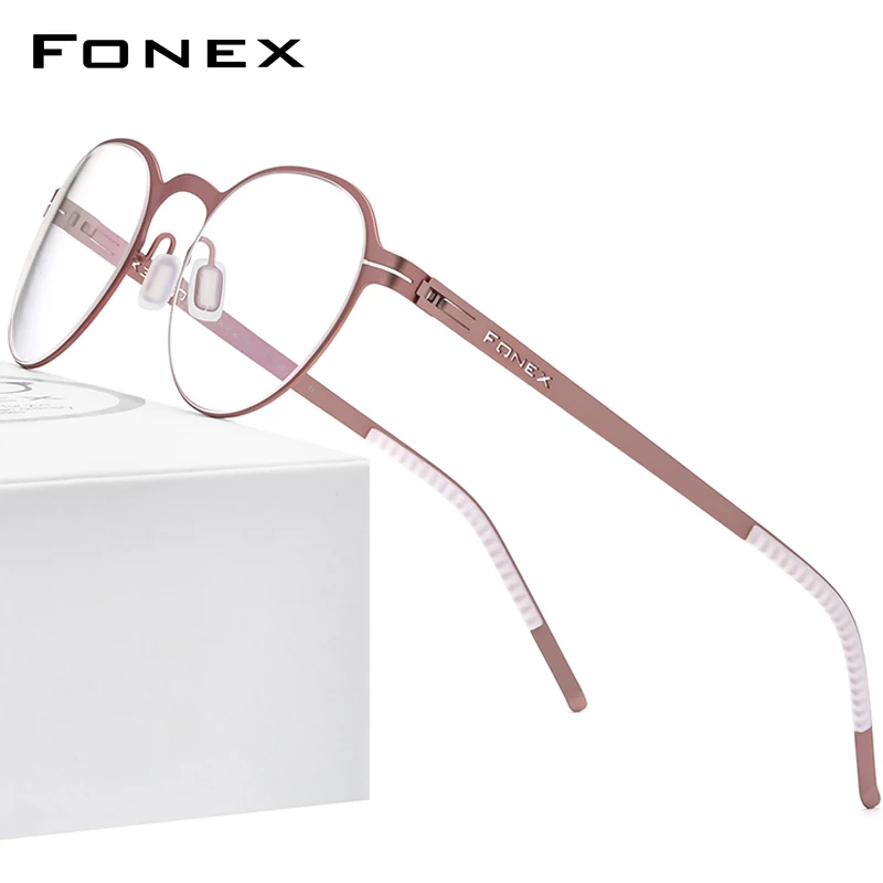 FONEX Новинка 2020 женские круглые оптические очки от близорукости Рецептурные для