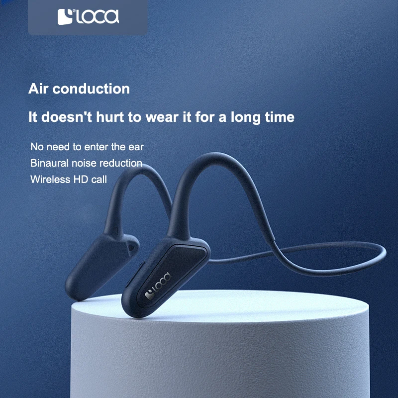 

Loca Bone Conduction Bluetooth Headset Waterproof Second Generation Air Conduction Bluetooth Headset Wireless Sports Earphone