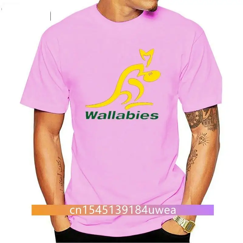 

New Wallabies Rugby Logo Mens T-Shirt Black Custom Print Tee Shirt