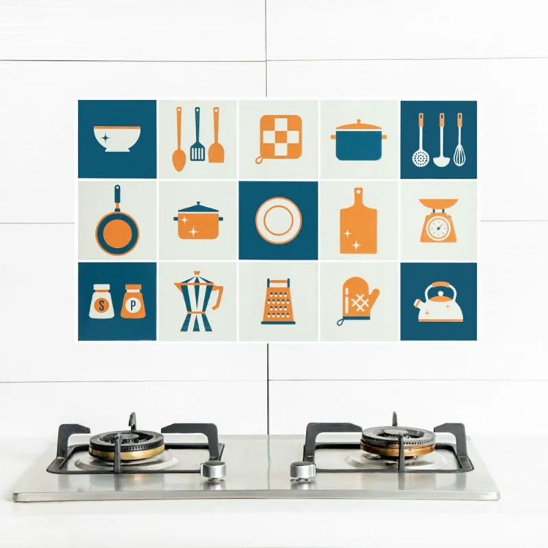 Масляная наклейка s алюминиевая фольга Оловянная Настенная Наклейка кухонный