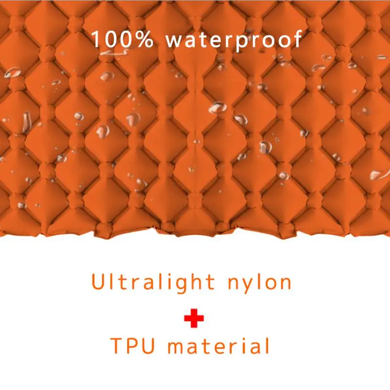 

Outdoor sleeping pad fast filling air bag camping mat inflatable mattress with pillow life rescue 550g cushion pad
