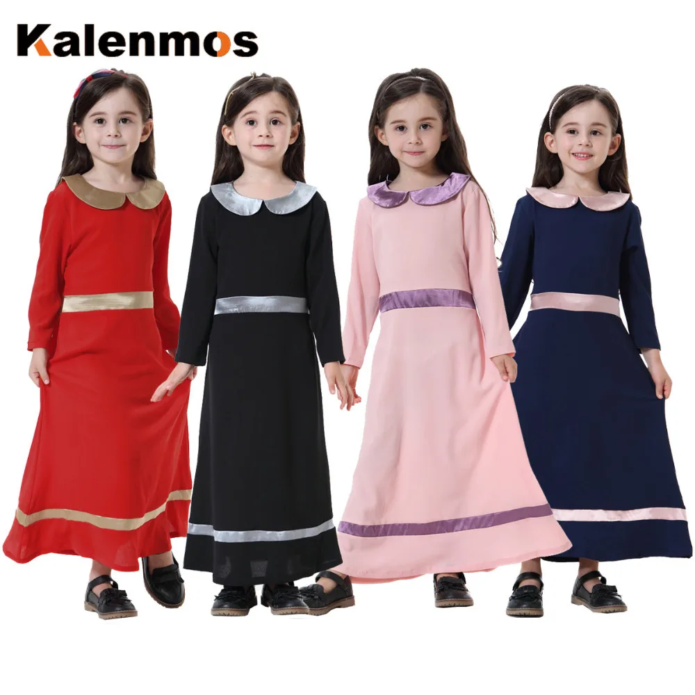 

Детское платье для молитвы KALENMOS, мусульманское платье на шнуровке, мусульманское платье для девочек, Марокканское платье-Кафтан принцессы ...