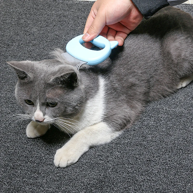 Elastic Soft Needle Comb Pet Hair Removal Massaging Shell Cat Massage Brush Kitten Grooming Shedding Tools Bathing Supplies | Дом и сад