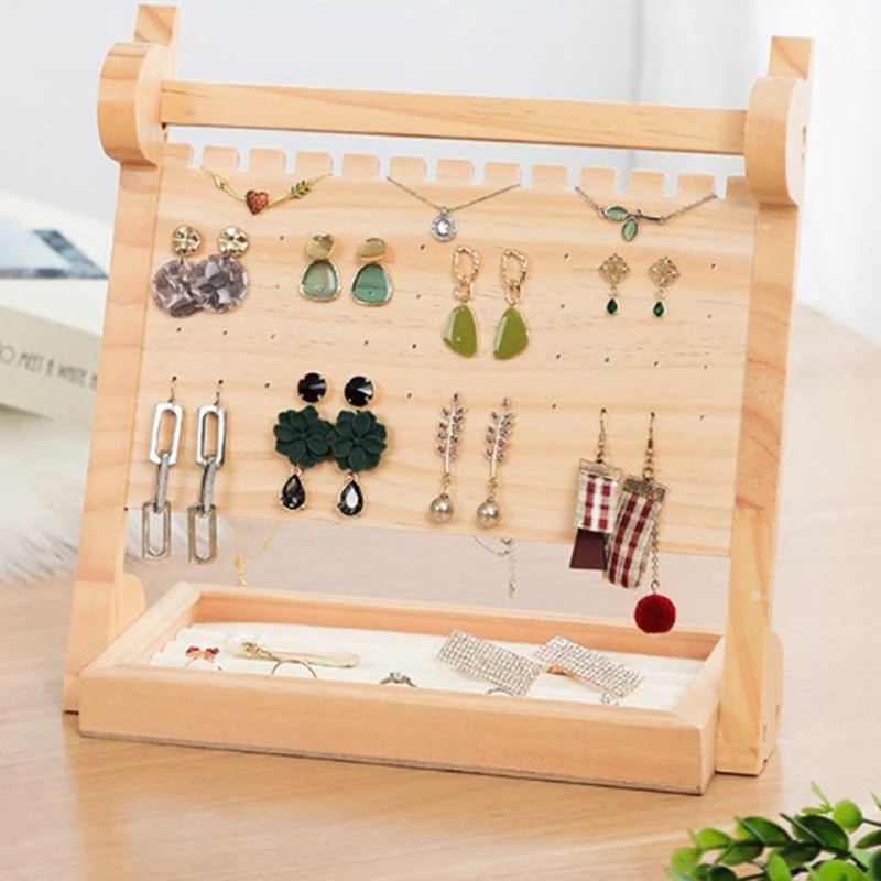

2 Pcs Multifunction Ring Display Tray Jewellery Storage Holder Organiser Showcase Jewelry Holder Rack Plate Jewelry Box