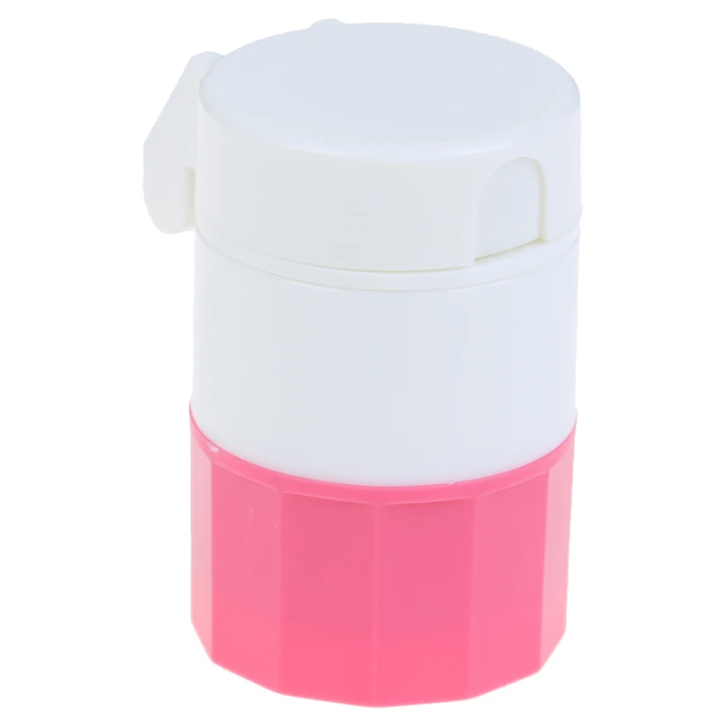 3Colors Grinder Splitter Tablet Cutter Divider Storage Case Pill Box Cutting Tablets Pill Cutter Medicine Crusher - Цвет: Розовый