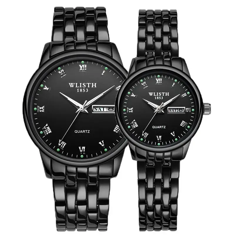 

WLISTH 2020 Роскошные Брендовые Часы для влюбленных женщин водонепроницаемые парные часы женские наручные часы кварцевые мужские часы из нержа...