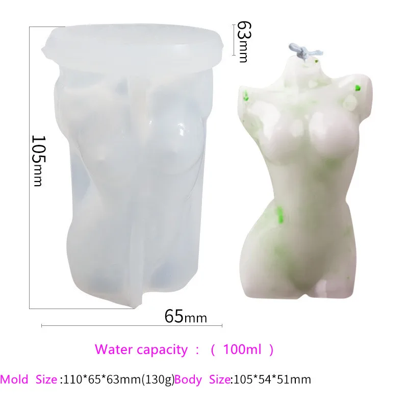 

Epoxy resin candle mold male female body candle silicone mold portrait plaster mold Roman column candle holder shape candle mold