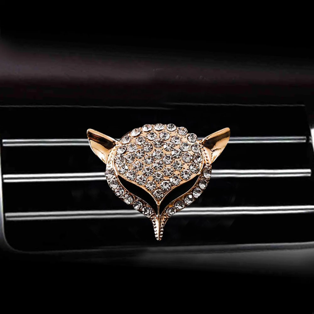 Автомобильный орнамент модное украшение с кристаллами лиса автомобильный