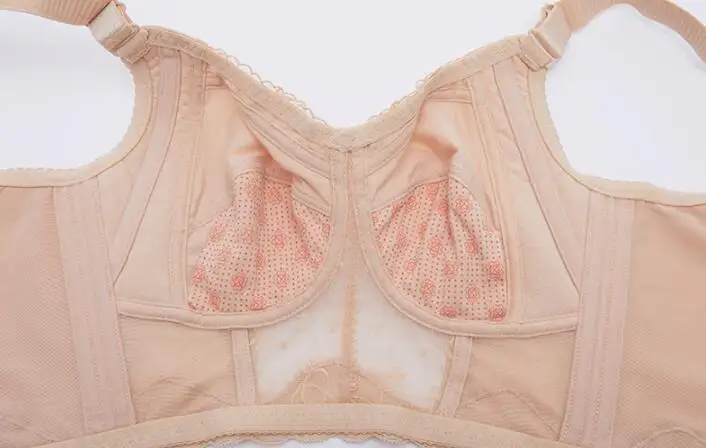 Women's Wireless Minimizer Bra Full Coverage Lace Embroidery Underwear Adjustable Lingerie 34 36 38 40 42 46 B C D E F