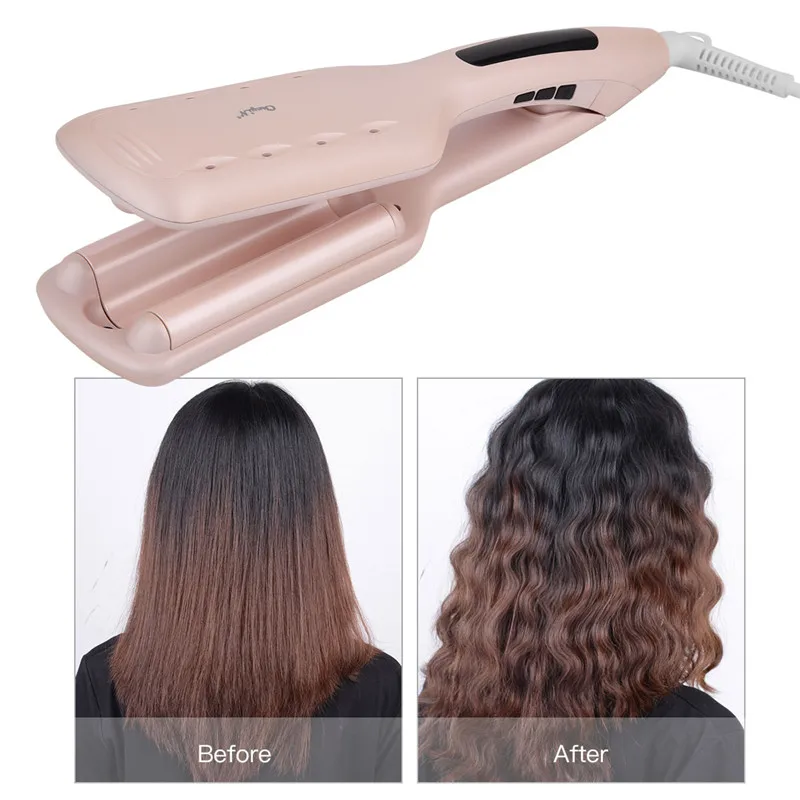 

110-240V Professional Hair Curler Triple Barrels Curling Iron Wand Ceramic Coating Hair Crimper Waver Salon Hair Styling Tool 45