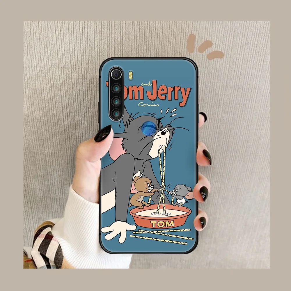 

Tom Cat Jerry Rat Phone Case For XIAOMI Redmi Note 5 7 8 T 9 6A 7A 8A 9S K 20 30 Pro black Funda Silicone Shell Painting Etui 3D