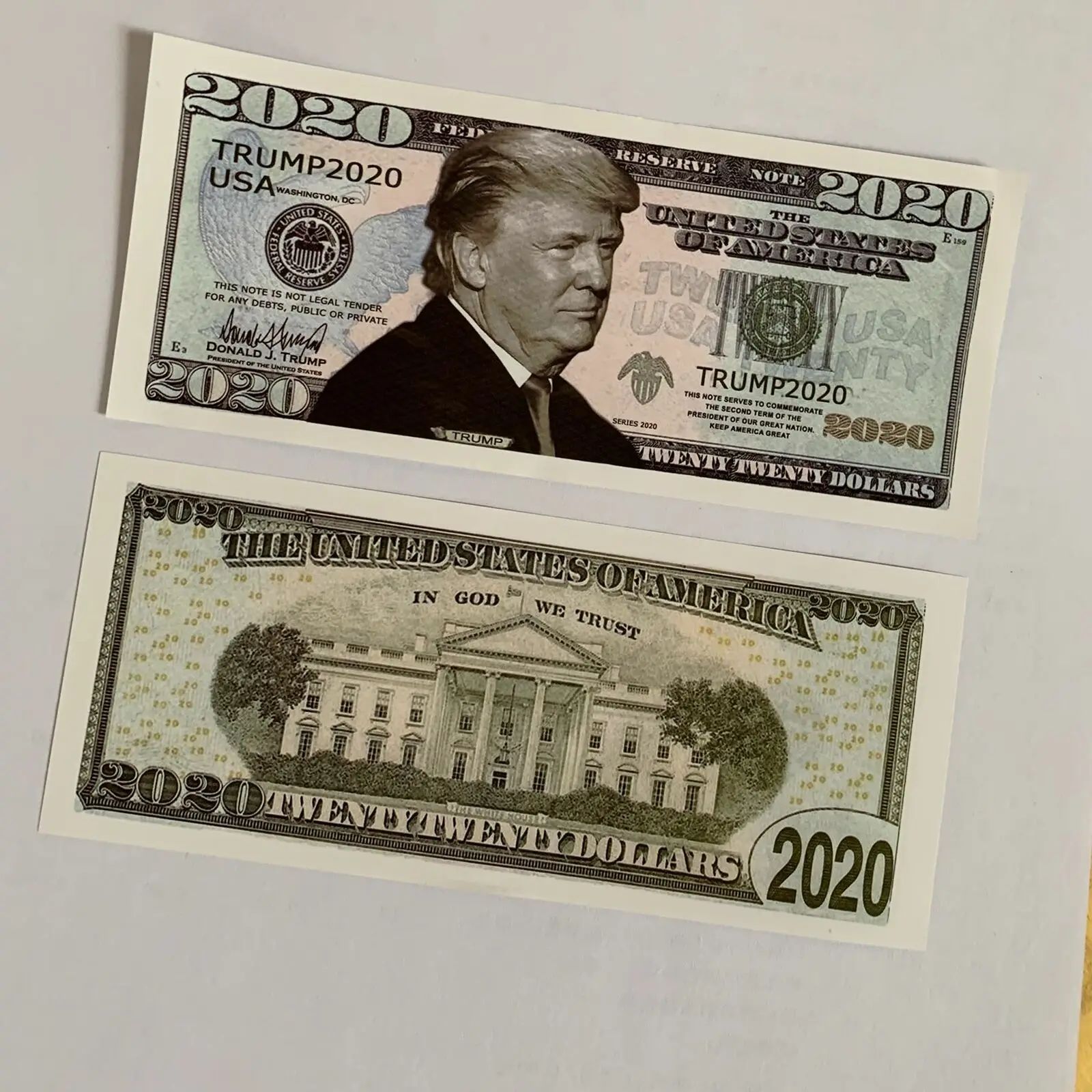 5 шт. 2020 памятный значок Дональда Трампа монета президент бумажная банкнота