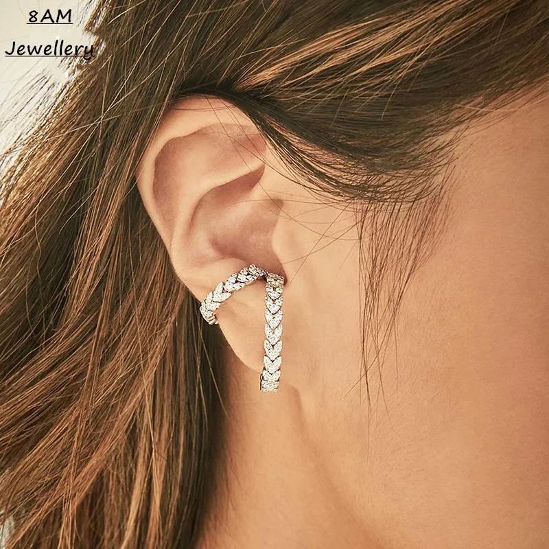 Марокканский Стиль 925 серебряные серьги в форме сердца женские без отверстия для