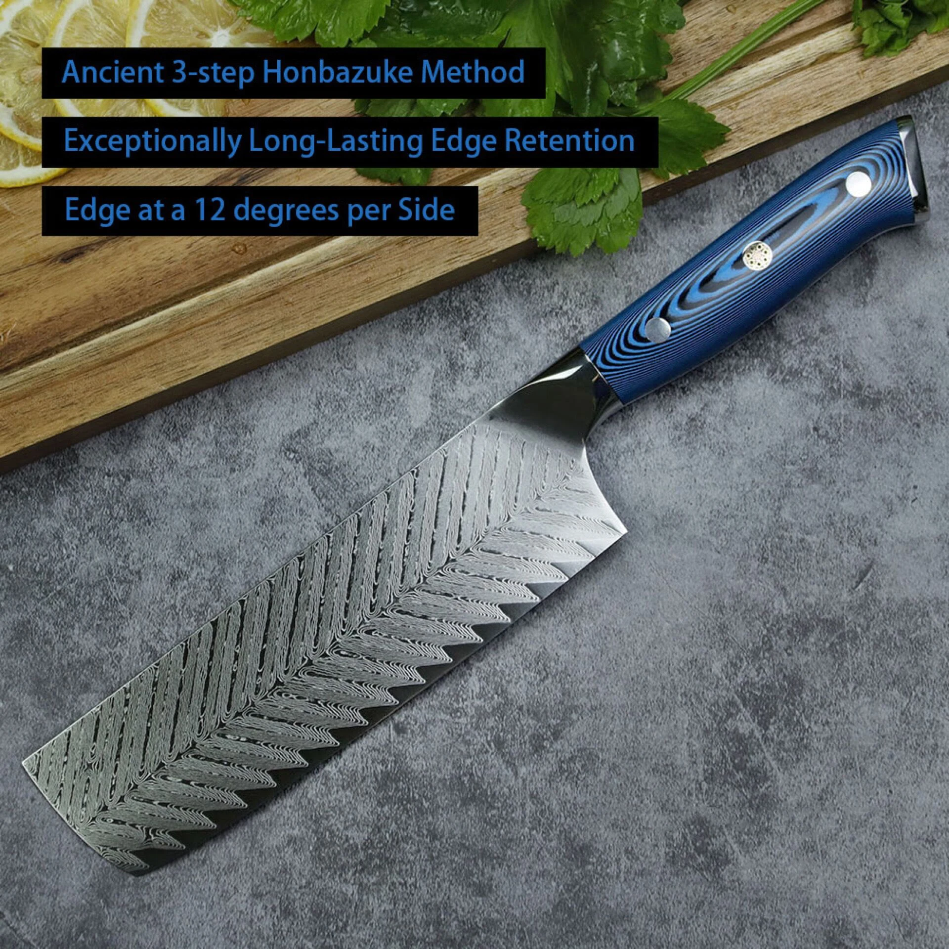 Кухонные ножи Японии vg10 Дамасская сталь 7 дюймов нож шеф повара ручной работы с