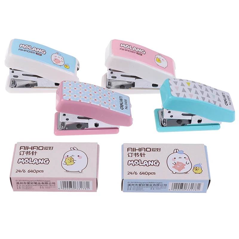 1 шт. набор мини-степлера с мультяшным рисунком |