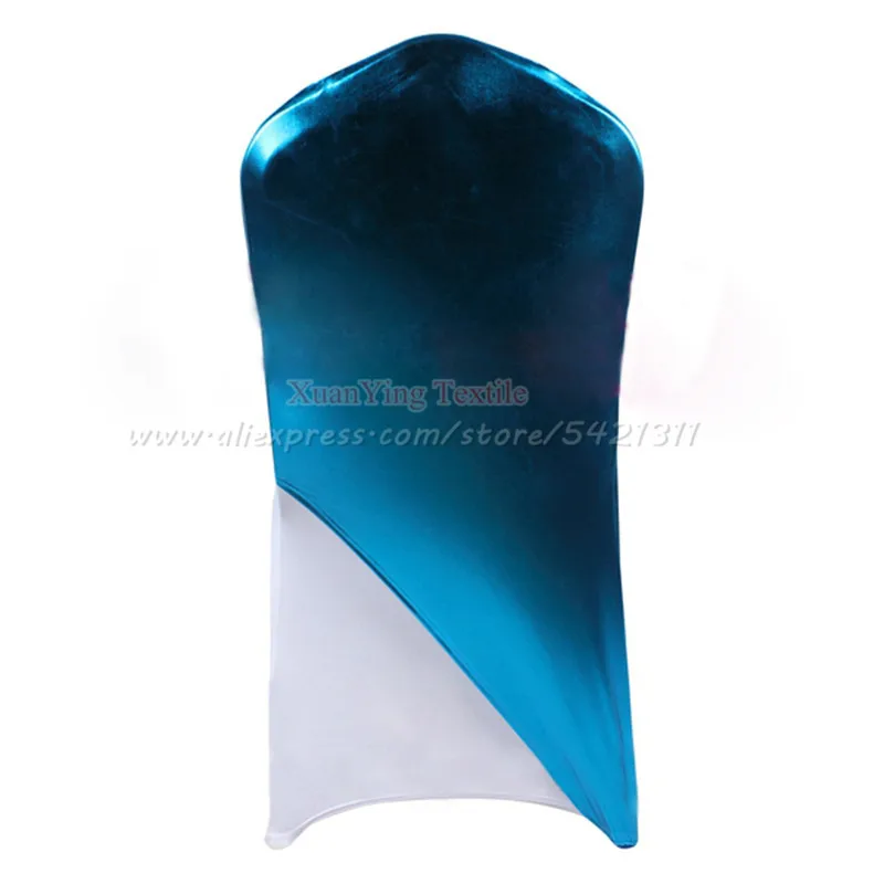 10 шт. Декор в виде золотистых металлических стрейч спандекс стул капюшон