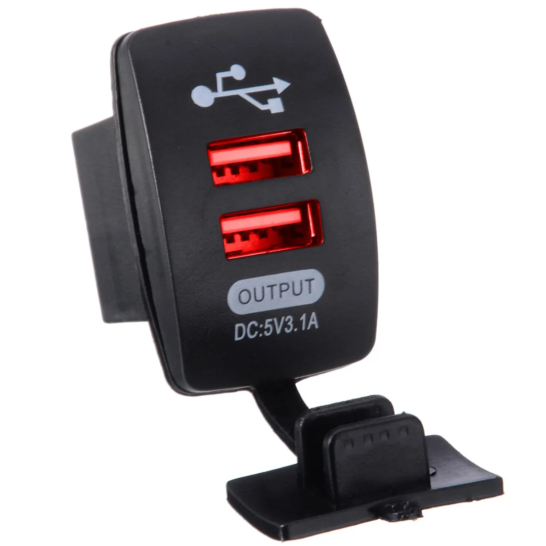 Универсальный светодиодный двойной порт 2 USB 3.1A автомобильное зарядное