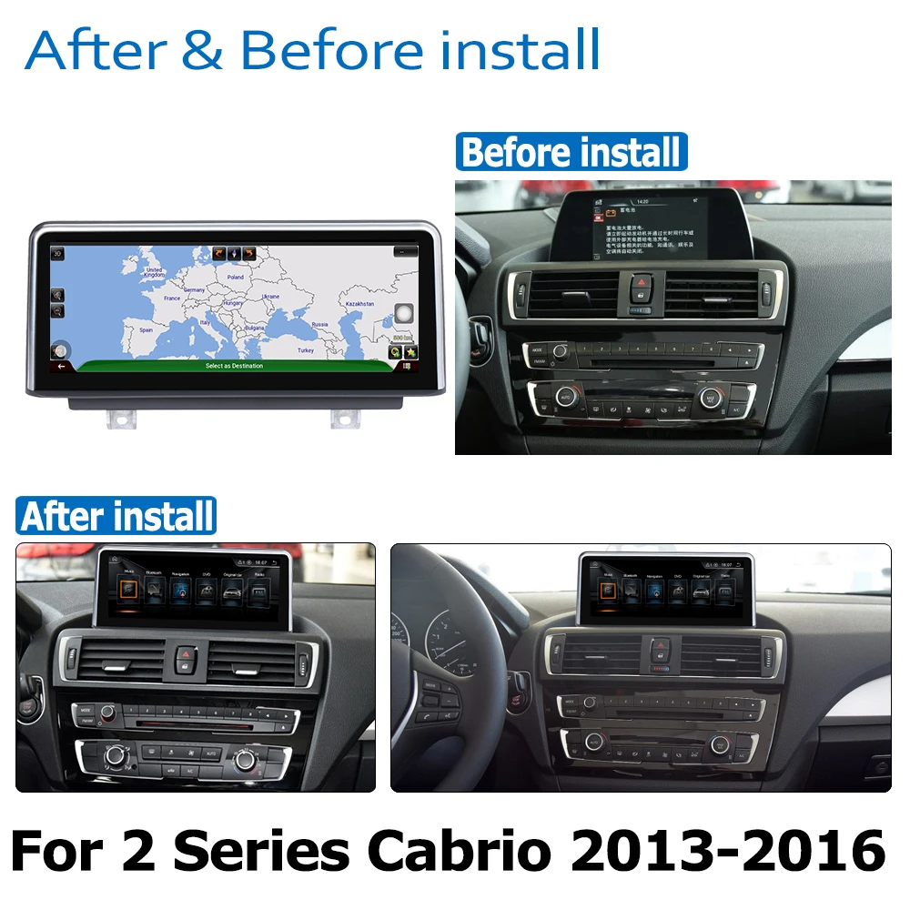 Android 8 0 Up Автомобильный DVD-плеер для BMW 2 серии Cabrio 2013-2016 NTB аудио стерео HD сенсорный