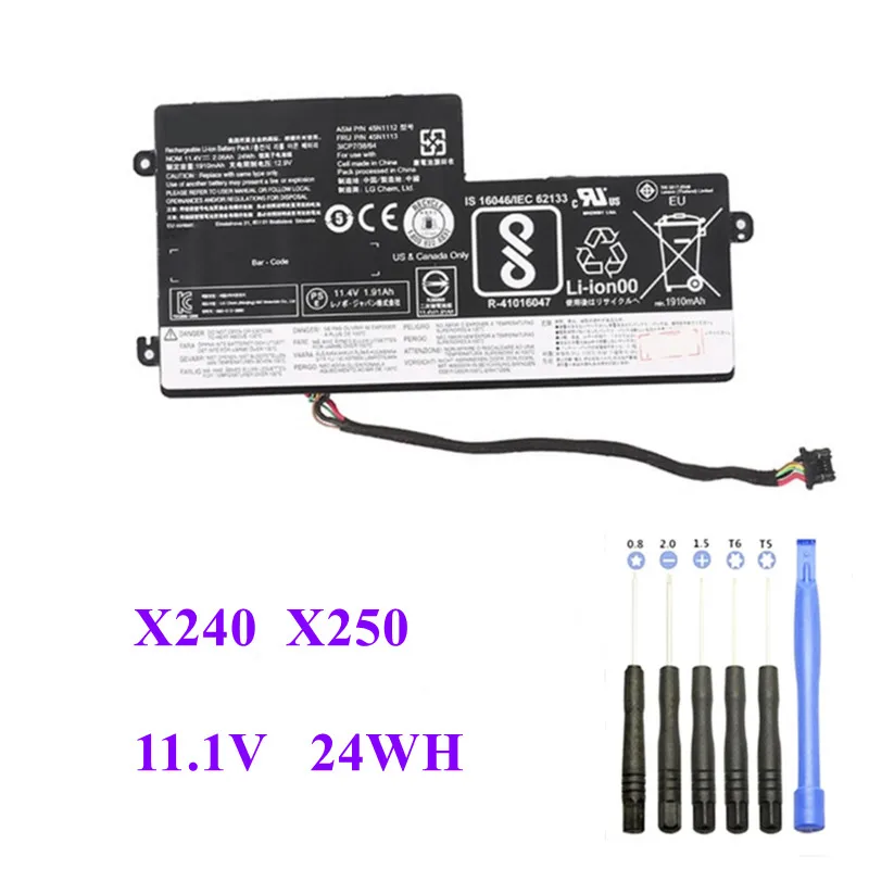 Внутренняя батарея для Lenovo ThinkPad T440 T440S T450 T450S X240 X240S X250 X260 X270 L450 45N1110 45N1111 45N1112 11 1 В 24