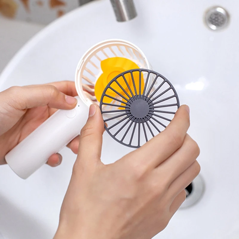 Мини переносной вентилятор на руке с заряжаемой батареей для охлаждения настольный с подставкой 3 режима для дома офиса путешествий.