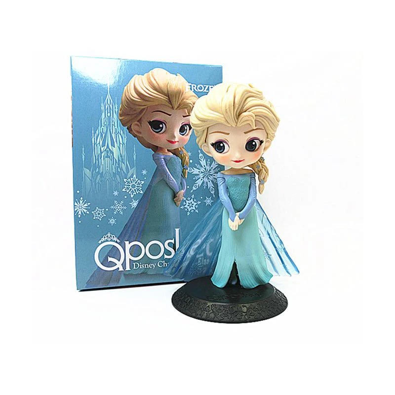 Elsa A Фигурки принцесс Дисней Эльза Анна Рапунцель Белль Золушка Алиса Белоснежка Ариэль Фигурки ПВХ Коллекция моделей - Цвет: Elsa A