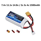 Литий-полимерный аккумулятор для радиоуправляемых автомобилей, лодок, вертолетов, самолетов, 2s, 3s, 7,4 В, 11,1 В, 14,8 в, перезаряжаемая батарея TXT60Plug