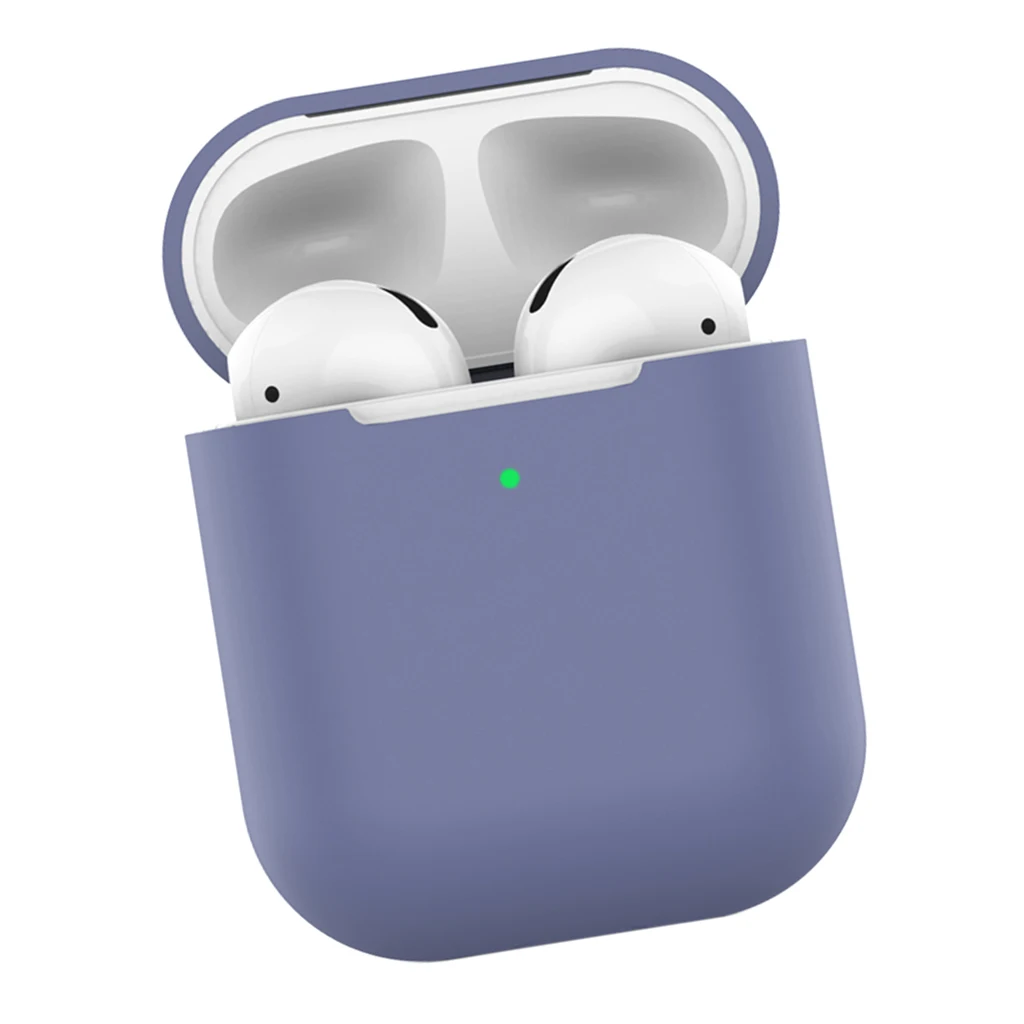 Lavender Ash Силиконовый чехол s Чехол для Airpods 1 2 защитный чехол для наушников чехол для Apple Airpods Air pod 1 2 чехол противоударный чехол - Цвет: Lavender Ash