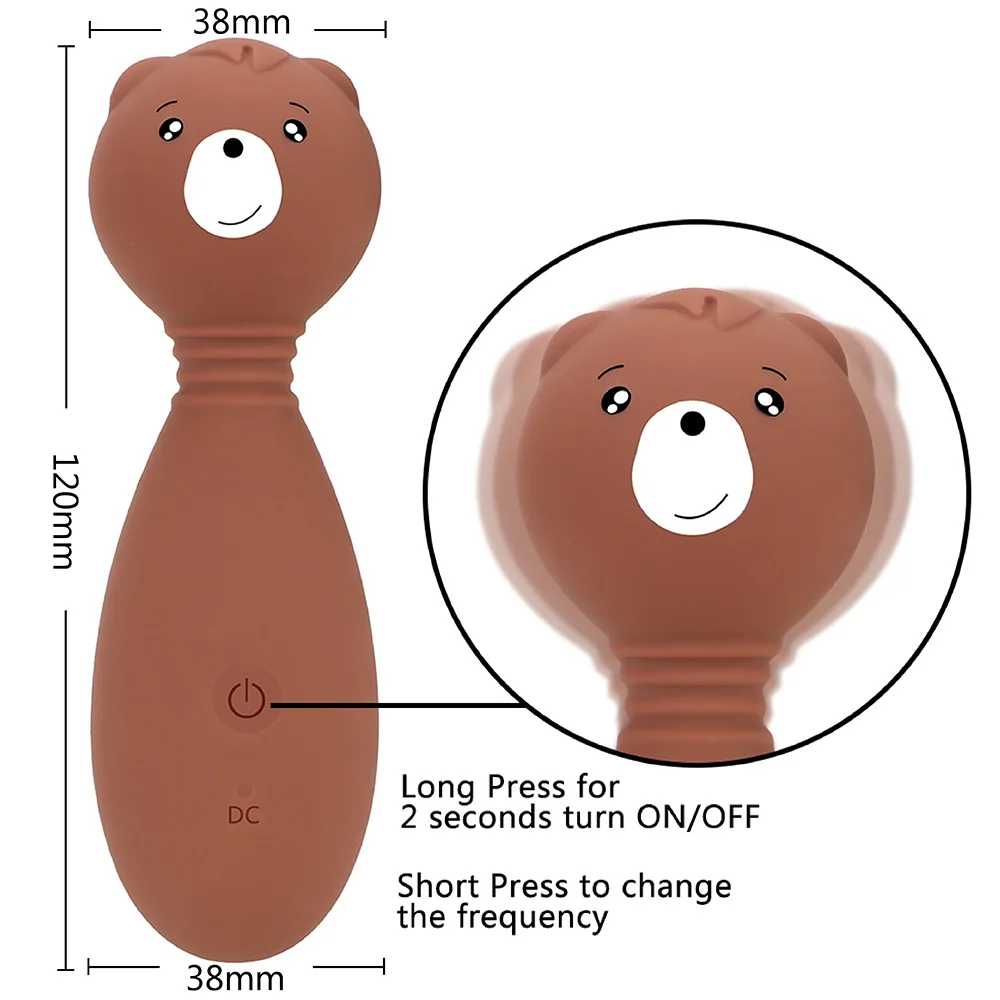 12 Speeds 360 Degree Rotation Vibrating Dildo Clitoris Stimulator G Spot Vibrator Sex Toys for Women Cute Bear | Красота и здоровье