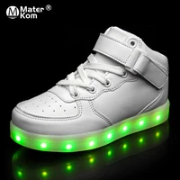 size25 40 children led shoes for kids boys glowing sneakers with luminous sole running shoes with lights krasovki with backlight