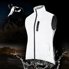 Мужской светоотражающий жилет WOSAWE для велосипеда, легкий водоотталкивающий ветрозащитный жилет для горного велосипеда, сетчатая куртка без рукавов, жилет для бега