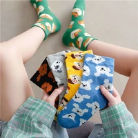 european and american trend cute woman socks funny various dog head cartoon pattern socks street fashion personality socks