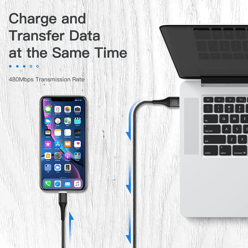 Магнитный кабель KUULAA для iPhone 12 11 Pro X XR SE 8 7 6 Plus быстрая зарядка USB зарядный передачи