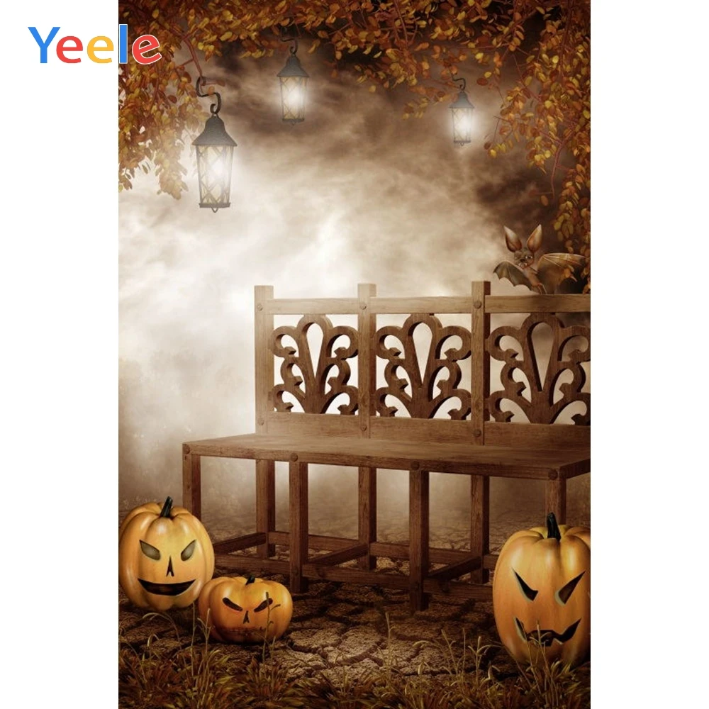 

Halloween Backdrop Pumpkin Lantern Forest Vintage Photography Backdrops Photographic Background Vinyl Backgrounds Photocall Prop