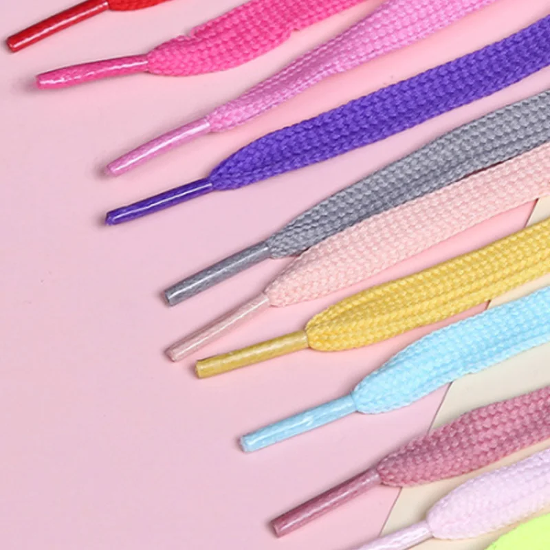 

8colors Flat Shoelaces Air Force Sneakers Shoelace Canvas Shoes Basketball Shoes laces Pink Blue Color Shoes Accessories